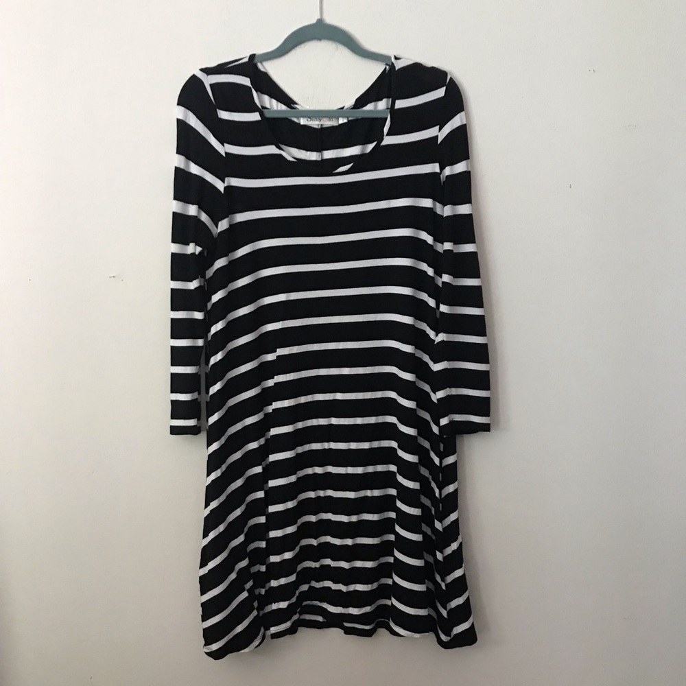 Modcloth Sunny Girl Striped Tunic Dress